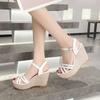 Wedge Sandals for Women 2022 Fashion Platform Sandal Designer Open Toe Shoes Ladies Comfortable Summer Footwear