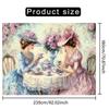2D Elegant Rose Garden Tea Party Backdrop for Photoshoot