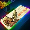 Коврик для мыши Metal Gear Solid Игровой RGB-коврик для мыши Подарки Клавиатура с подсветкой Девушка-геймер XXL Коврик для ноутбука Настольные коврики Deskpad