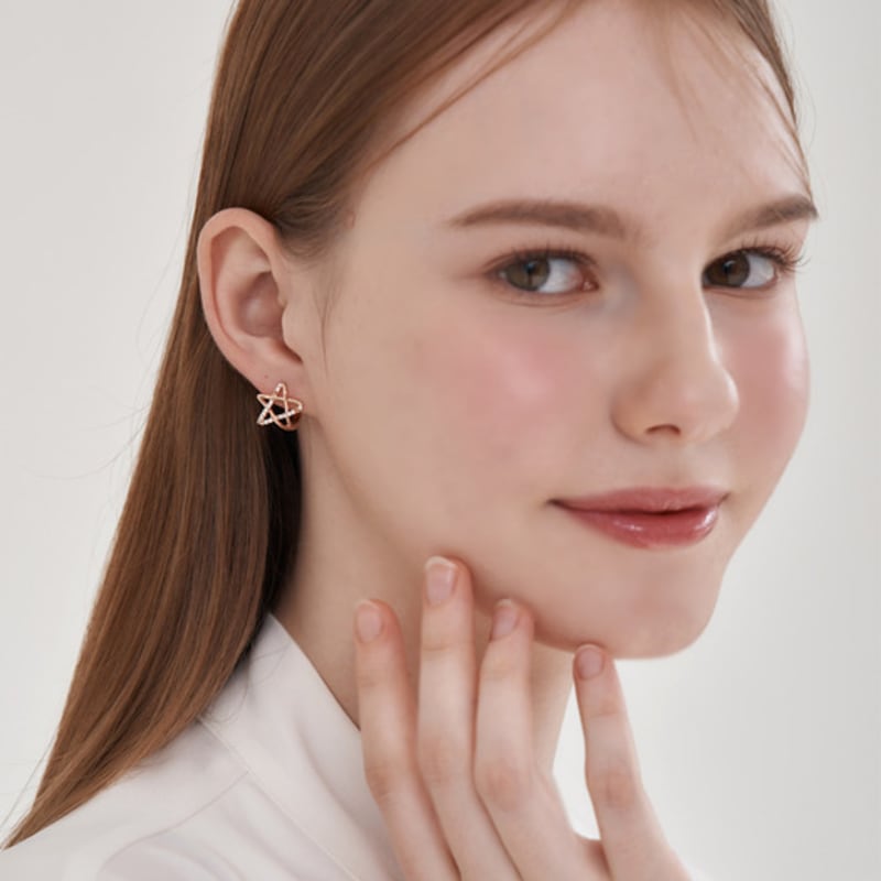 CRANNE 14K GF Звезда Серьги-пусеты C24EGF204