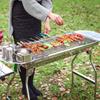 Tri-polar Outdoor Portable Folding Stainless Steel BBQ Grill