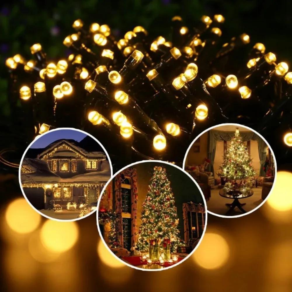 Solar String Fairy Light LED Waterproof Outdoor Garland Street Lamp Festoon Christmas Party For Garden Decor