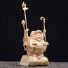 Hanro Art Sculpture Buddhist Statue, Three-Faced Daikokuten, Bringing Good Fortune and Fortune To the Seven Gods of Fortune (6cm High X 4cm Wide X