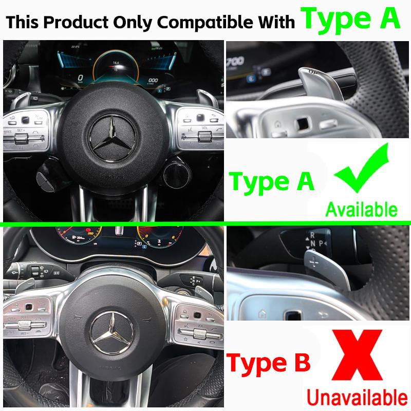 For Mercedes-Benz AMG A35 A45 C63 E63 S63 G63 C43 CLA GLA GLC GLS GLE 2018-2021 Car Steering Wheel Shift Paddle Shifter Extend