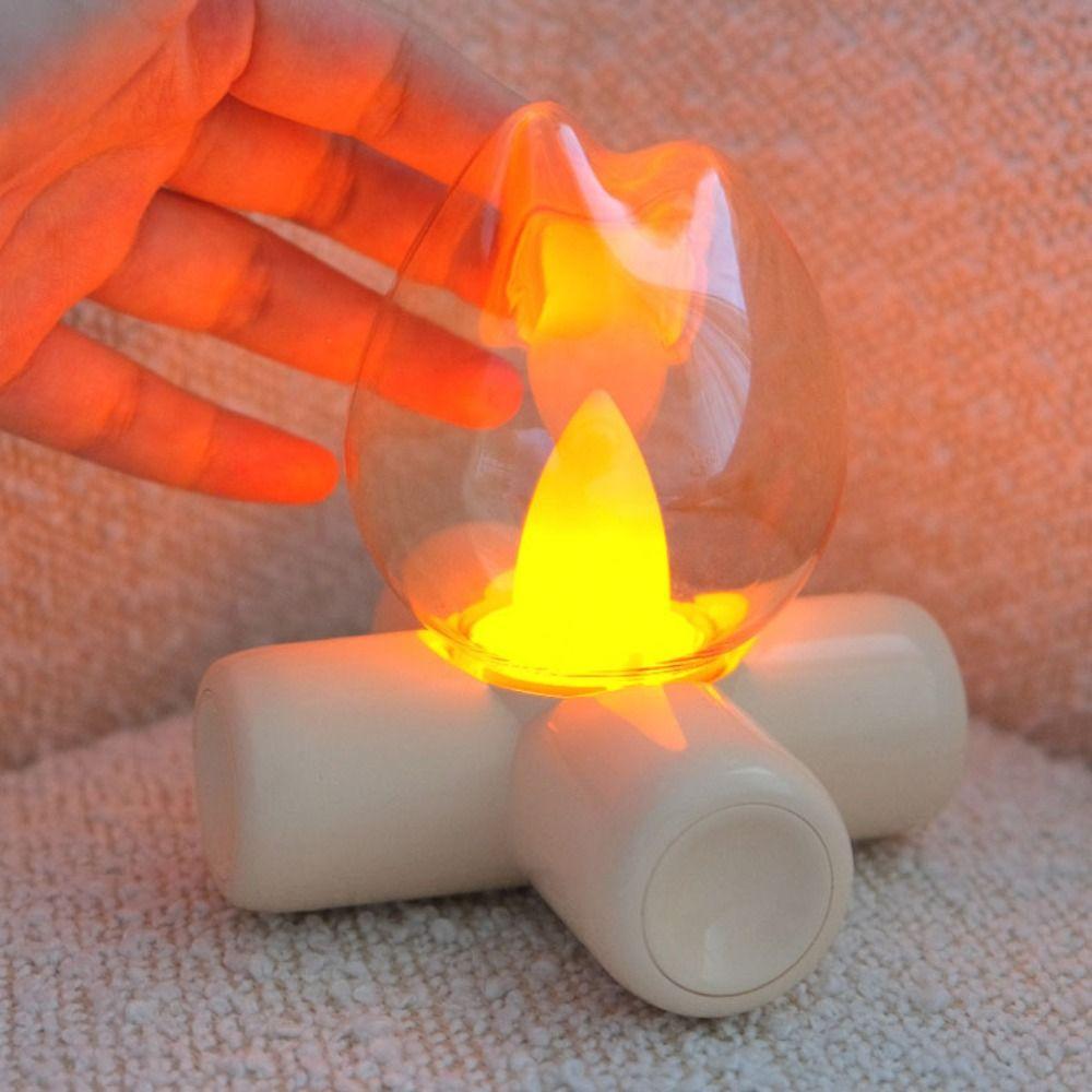Eye Protection Flame Night Lamp Rechargeable Sleep Light Decoration Table Lamp Bedroom