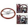 457mm Steering Real with Horn Button 18-inch Wheel, Wood, Truck/Car Replacement, (A)