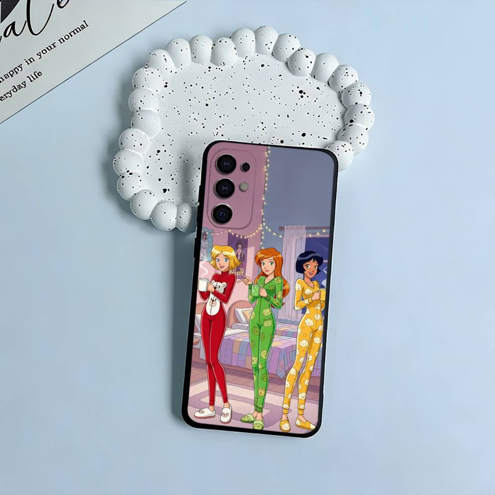 Классическая анимация T-Totally- Spies Мягкий силиконовый чехол для Samsung S25, S24, S21, S22, S23, S30, Ultra, S20, Plus, FE, Lite - Черный