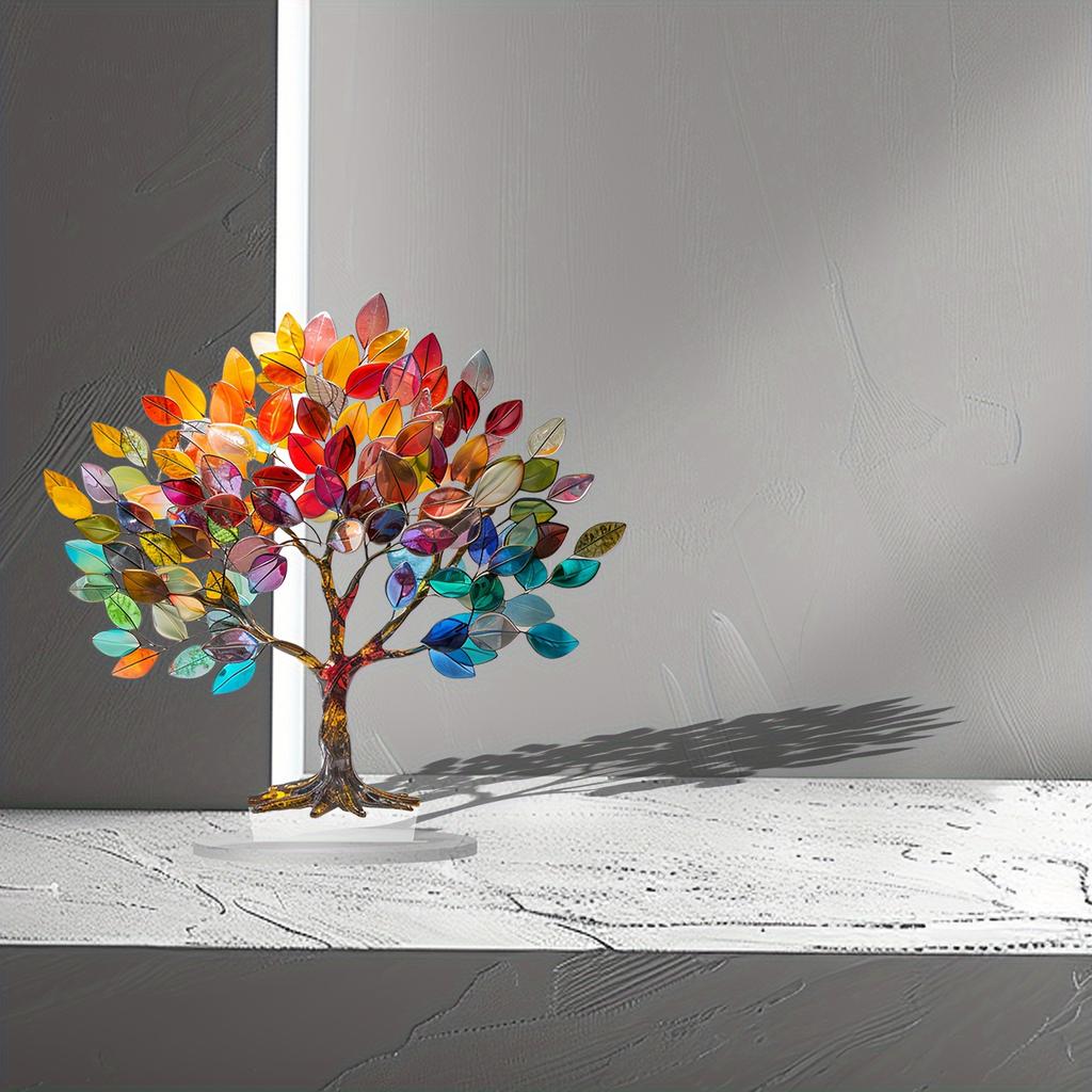 A Tree of Life Acrylic Tabletop Decoration Household Decoration Crafts Waterproof Wear-resistant Desk Counter Small Ornaments