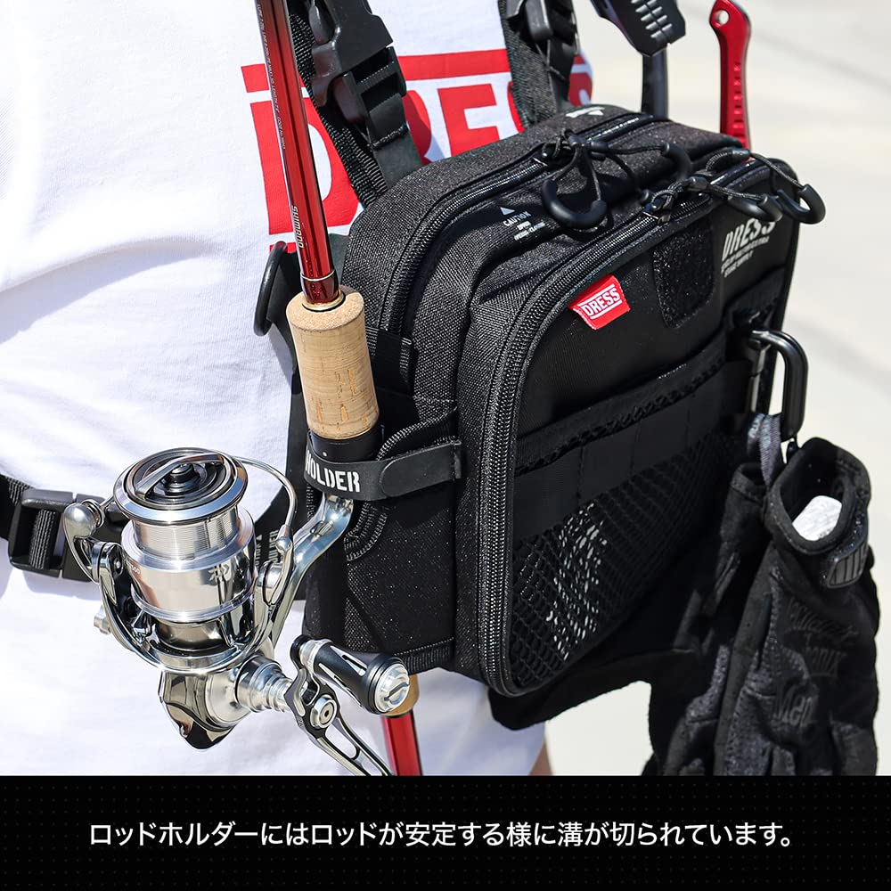 Тактический нагрудный рыболовный спиннинг для легкой игры, плоскогубцы, большая вместимость [DRESS] Сумка, Сумка, Рюкзак, Рыбалка, Аджинг, Эгинг, Держатель, Держатель,