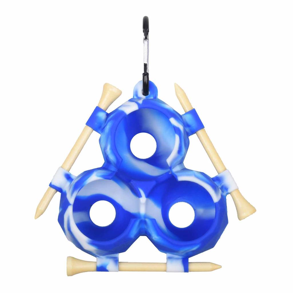 Silicone Golf Ball Holder, 3-Ball Capacity  Storage Case, Portable Golf Accessory with Clip,  Silicone Protective Cover for Golf Balls