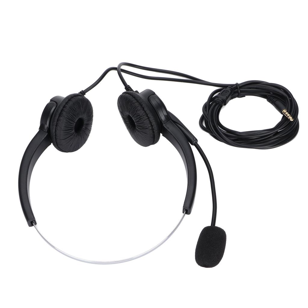 Call Center Headset USB 3.5mm Jacks Noise Cancelling Volume Control Customer Service Headphone for