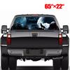 65"x22" Car Rear Window Tailgate Sticker Wolf Howling Moon Decal For Truck SUV