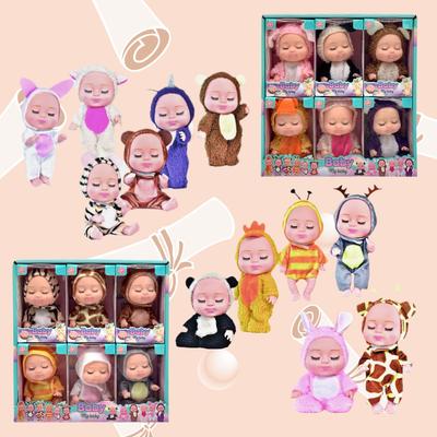 5 дюймов 13 см Спящая кукла Симуляция младенца Bjd Кукла Реборн Одежда для животных Спящая кукла