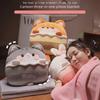 Cartoon 3-in-1 Pillow Blanket: Hand Warmer, Waist Support, and Nap Blanket for Office or Sofa