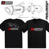 Черная футболка с коротким рукавом Akrapovic для мотоциклистов-энтузиастов