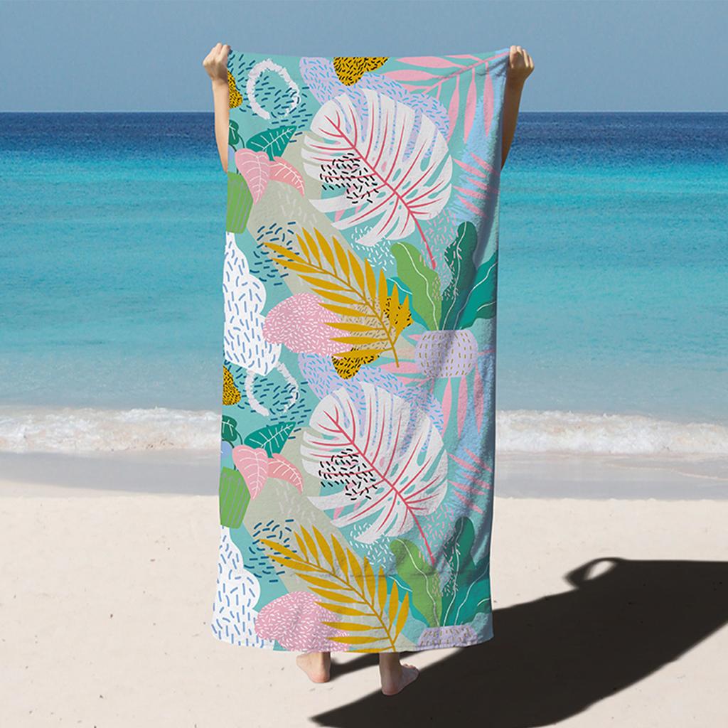 Multiple Types Microfiber Blanket Quick Drying Beach Towels, Oversized Printing Towel, Super Absorbent Pool Towel Blanket 1PC