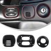Glossy Piano Black ABS Fog Light Switch Bezel Trim For Corvette C5 1998-2004