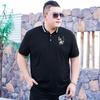 Fat Man Plus Size Plus Size Loose Lapel Short-sleeved T-shirt Fat Man Polo Shirt Oversized Popular Top 7xl