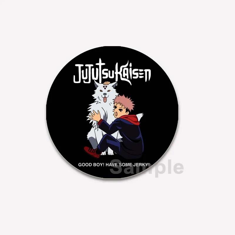 Значок аниме дзюдзюцу кайсен 32/44/58 мм, милый круглый значок Годзё Сатору Юдзи Итадори, брошь на воротник рюкзака своими руками, модные ювелирные изделия, аксессуары