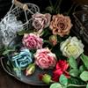 1pc Artificial Flowers Silk Rose Home living room Vase Outdoor garden Wedding bridal bouquet Christmas Decoration Diy gift box