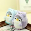 Penguin Doll Pendant Soft Plush Stuff Toy Cartoon Animal Stainless Chain Keychain School Bag Shoulder Bag Decoration Pendant Keyring Key Holder