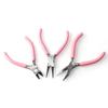 Pink Multi-Use DIY Handcraft Pliers: Round, Toothed, Diagonal Cutting Options