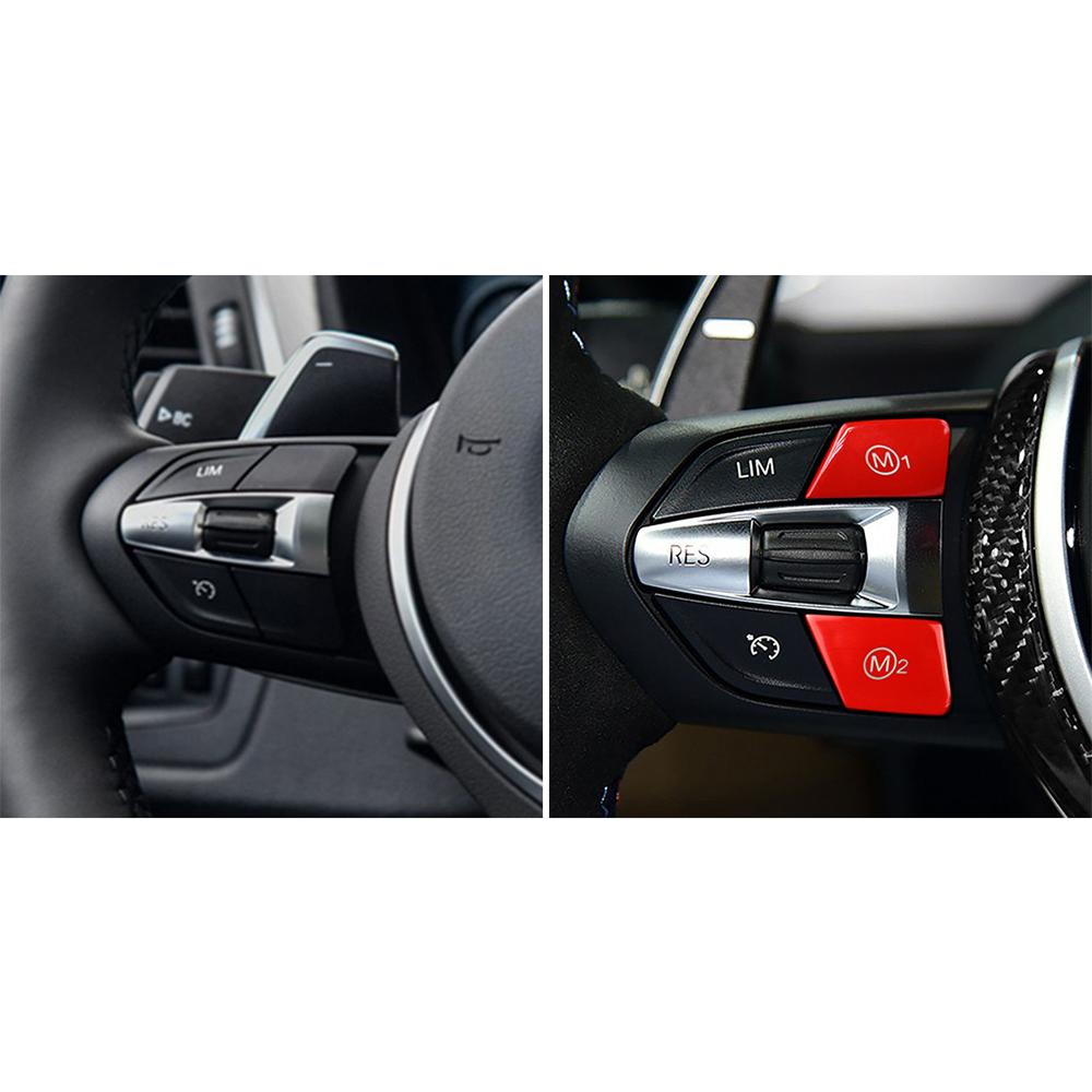 3Pcs For BMW M2 M3 M4 M5 M6 F80 F82 F83 F87 Glossy Red M1 M2 & Start Buttons Kit