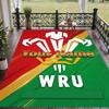 Custom Text Printed Rug Wales Rugby Non Slip Floor Carpet For Home Room Decor