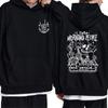 I Hate Morning People Rocking Skeleton Double Sided Print Streetwear Unisex Gothic Vintage Hoodies Men Women Fleece Sweatshirt