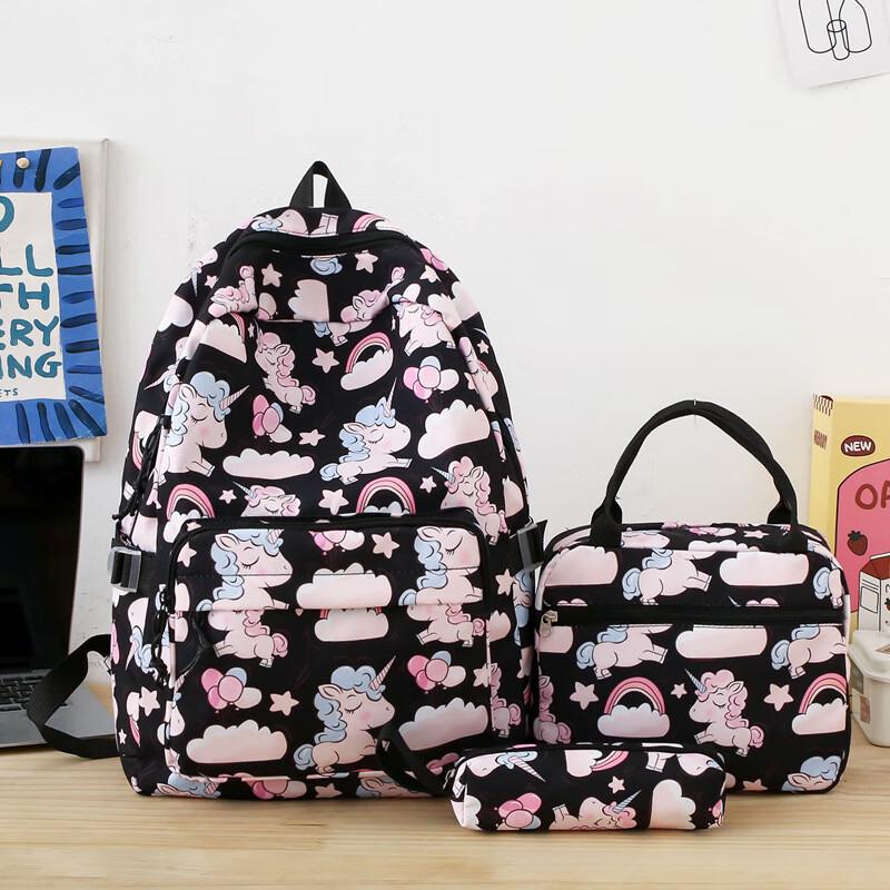 Sailrna Cartoon 3-Piece School Backpack Set