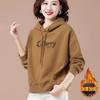 Толстовка с капюшоном для женщин Осень Зима Новая Повседневная Мода Универсальные Топы с принтом для верхней одежды