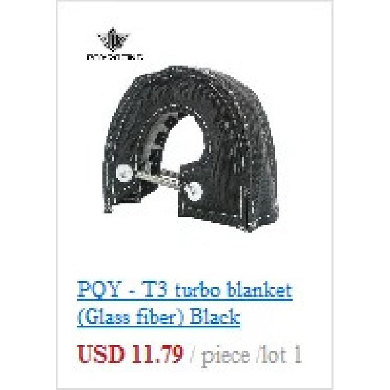 PQY - Turbo Heat Shield Turbocharger Blanket Cover For T2 T25 T28 GT28 GT30 GT35 For Most T3 Turbine Housing Turbo Charger