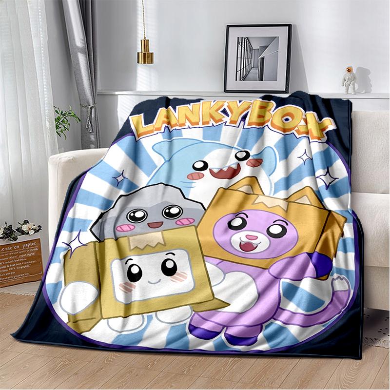 29 Стилей Новый Мультяшный Плед Lankybox Boxy Foxy Rocky, Мягкий Плед для Дома Спальни Кровати Дивана Путешествий Пикника, Подарок Ребенку