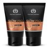 Набор The Man Company Glow Pro Care | Средство для умывания, Скраб для лица | Очищает и отшелушивает | Уголь, Глутатион, Масло какао и Витамин E | Подарочный набор из 2 шт.