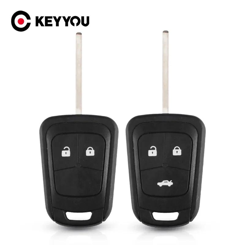 KEYYOU 10pcs 2/3 Buttons Remote Key Shell For Chevrolet Camaro Sonic Cruze Malibu Volt Spark Equinox Fob Case Car Accessories