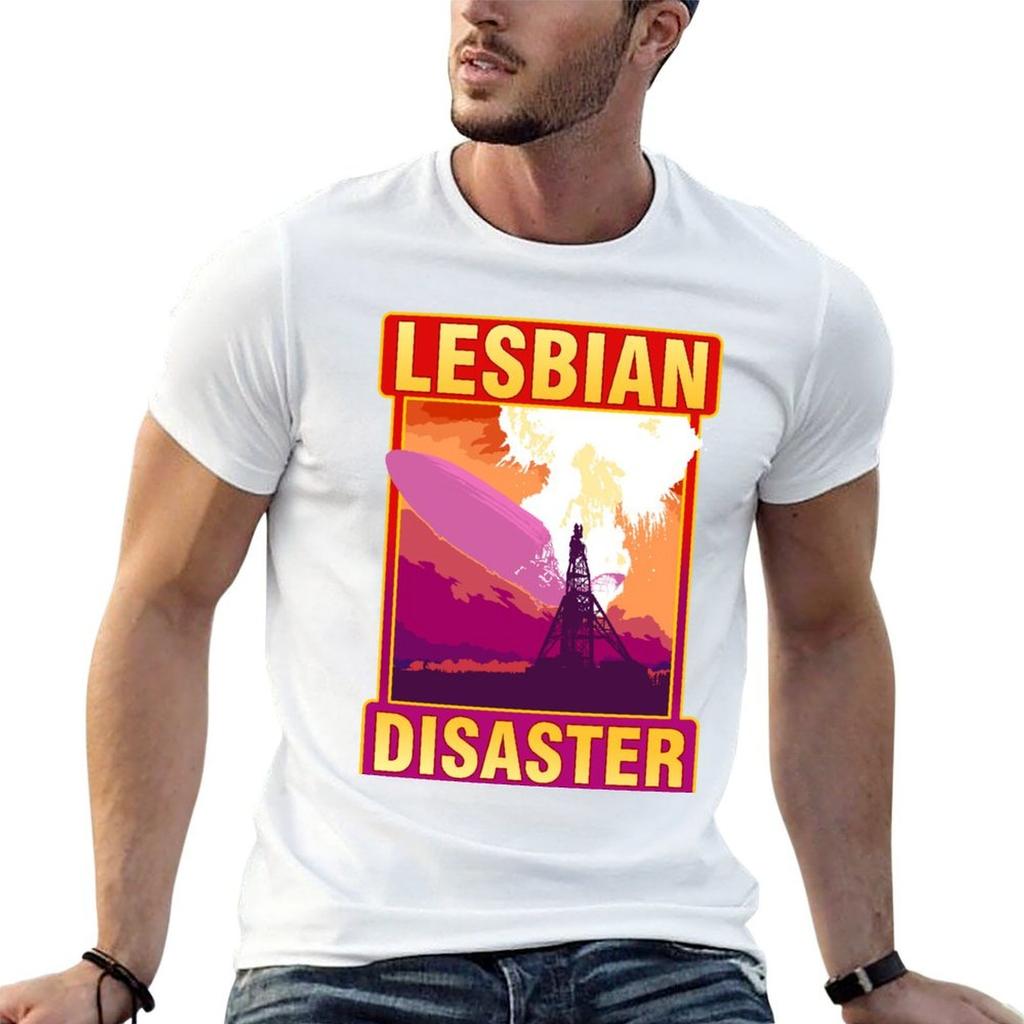 Lesbian Disaster  TShirt Light Athletic Short Sleeve Tee Shirt