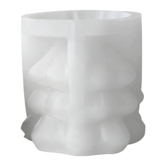 Силиконовая форма для рождественской елки, ручная работа, для ароматических свечей, мыла, смолы, полимерной глины, многоразовая, DIY, праздничные принадлежности для творчества