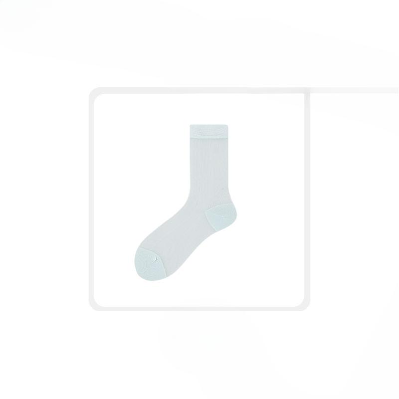 Female Spring and Summer New Ultra Thin Ice Feel Breathable Cool In The Tube Stack Socks