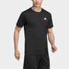 Adidas Tennis Fab Tee With Solid Color Logo Men Tops Black HR8727
