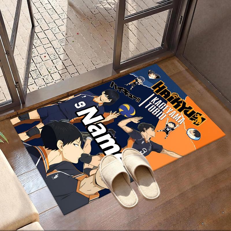 Custom Name Personalized Haikyu Print Carpet, Versatile Home Decor Rug, for Playroom, Apartment, Balcony, Entryway, Hallway Gift