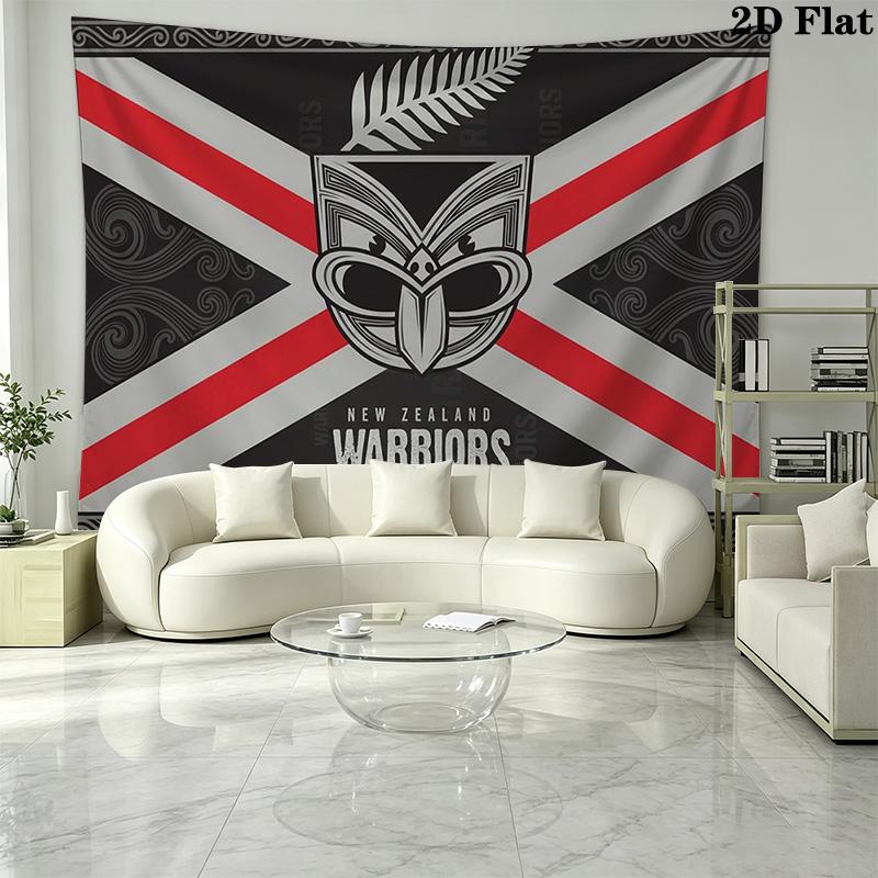 New Zealand Warriors Wall Tapestry Aesthetic Wall Hanging Printed Fabric Blanket Decorative Tapestries for Bedroom Living Room Home Decor