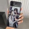 Чехол для телефона Mo Dao Zu Shi из твердого поликарбоната для Samsung Galaxy Z Flip 7 6 5 4 3 Черный ZFlip7 ZFlip6 Flip5 Flip4 Flip3 5G Печатная крышка