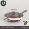 Yoshida Craft 34cm Non-stick Titanium Wok with Micro-pressure Lid