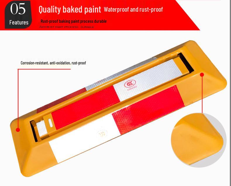 Утолщенный треугольный парковочный столбик: Противоударный ограничитель колес с установкой без сверления