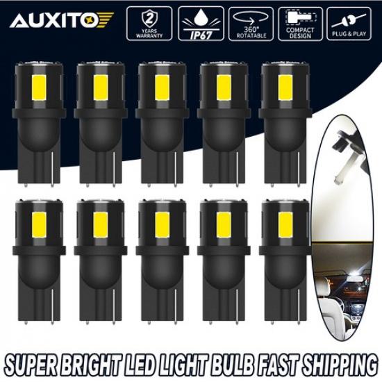 10 шт. W5W 168 T10 Светодиодная лампа заднего хода Canbus Free Error LED Bulb 10-SMD Автомобильная Новая
