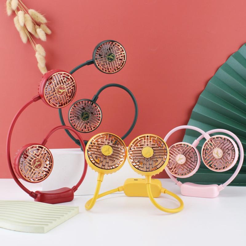 Портативный USB-вентилятор с рисунком - мини-настольный электрический вентилятор для использования на открытом воздухе