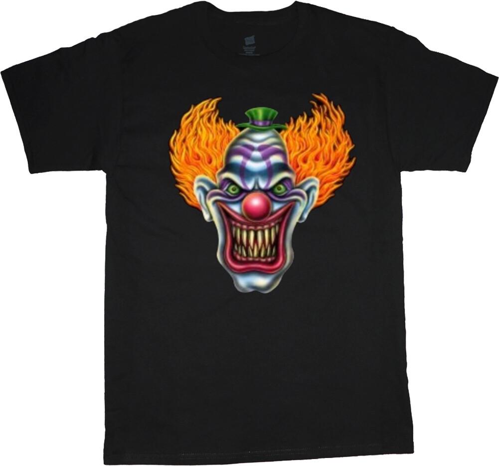 Evil Scary Clown Horror Movie T-Shirt Halloween Mens Graphic Tees