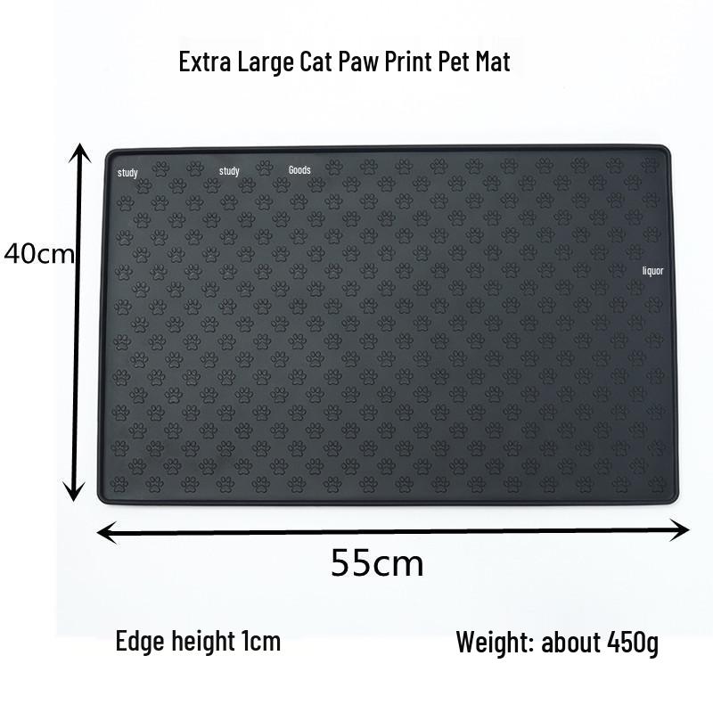Waterproof Non-Slip Pet Placemat: Silicone Cat Litter Tray & Dog Bowl Mat