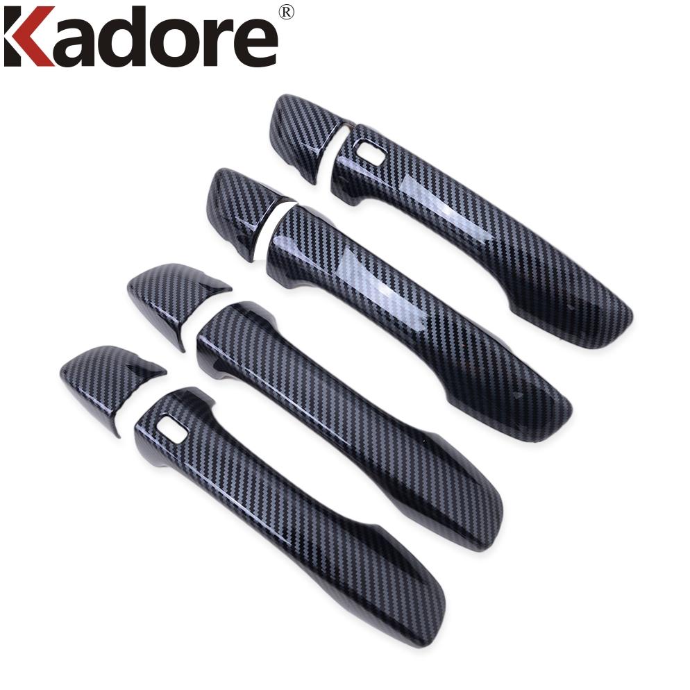 Door Handle Cover Trim For Volkswagen VW Tiguan 2017- Chrome Car Door Handle Catch Covers Overlay Accessories