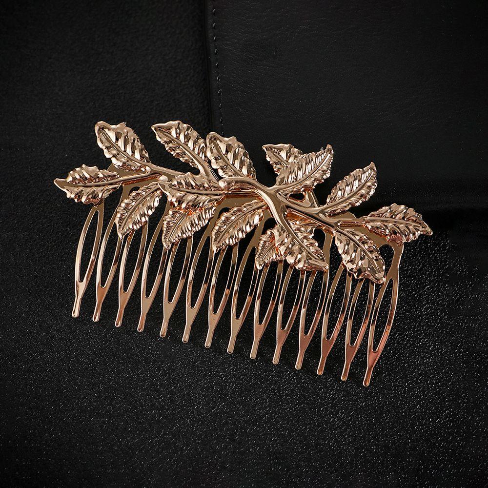 Crystal Greek Hair Band Gold Silver Metal Leaf Bridal Hair Comb Wedding Accessories Women Headpiece